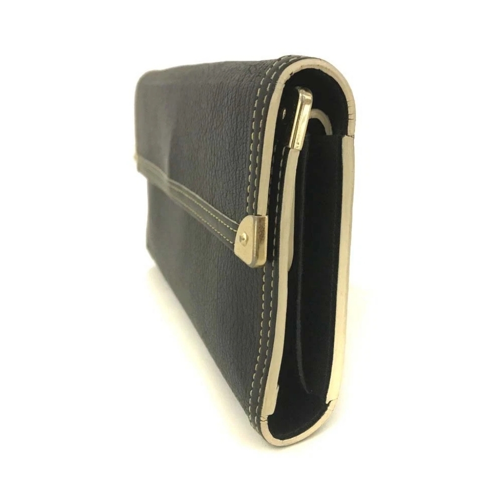 Louis Vuitton Suhali Leather Porte Trésor International Wallet Black Gold - Picture 4 of 9